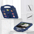 Gyermek tok Samsung Galaxy Tab S6 Lite 10.4 2020/2022 / Tab A7 2020 T500 / T505 / Tab S6 T860/T865, Cute Patterns, állvánnyal, sötétkék