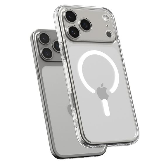 Spigen Ultra Hybrid MagSafe tok iPhone 17 Pro Max készülékhez, átlátszó / fehér