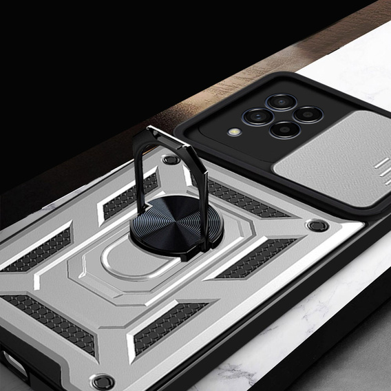 Telefontok a Samsung Galaxy M53 5G, CamShield Slide, ezüst