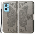 Pattintható tok a Realme 9i / Oppo A96, Butterfly, szürke