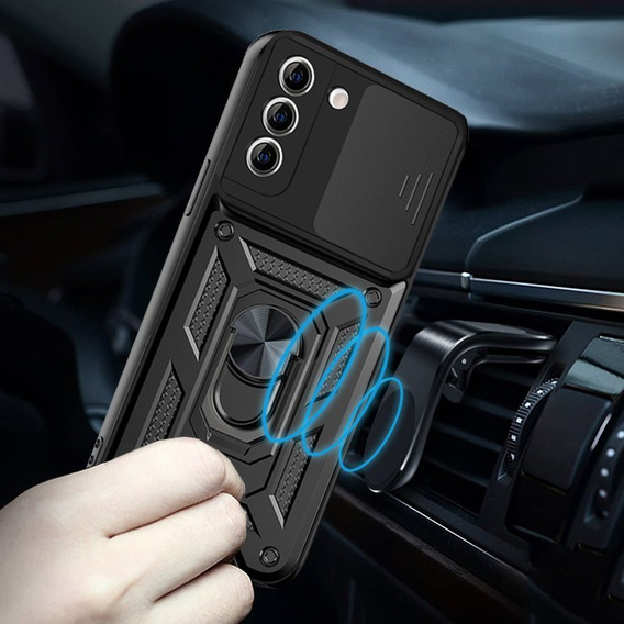 Telefontok a Samsung Galaxy S21, CamShield Slide, fekete