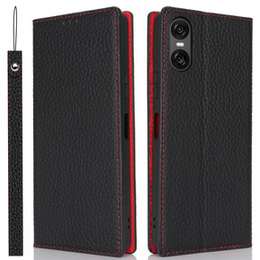 Bőr tok a Sony Xperia 10 VI, ERBORD Grain Leather, fekete