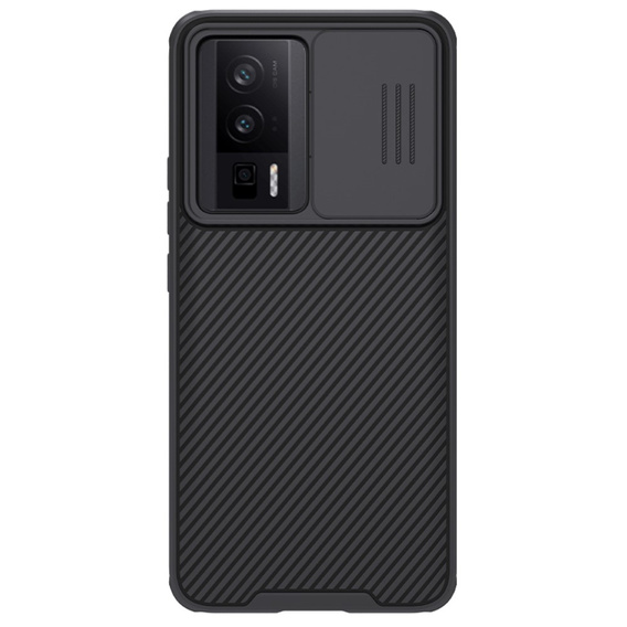 Tok Poco F5 Pro, páncélozott Nillkin, CamShield Pro, fekete