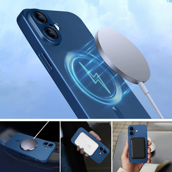 Tok iPhone 16-hoz, ColorMag, MagSafe-hoz, sötétkék