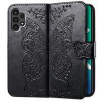 Pattintható tok a Samsung Galaxy A13 4G, Butterfly, fekete