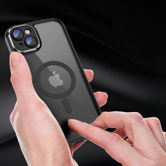 Tok iPhone 15 Plus, ERBORD Impact Guard, MagSafe, fekete