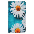 Pattintható tok a Xiaomi Redmi 13C / Poco C65, Wallet, Daisy, kék