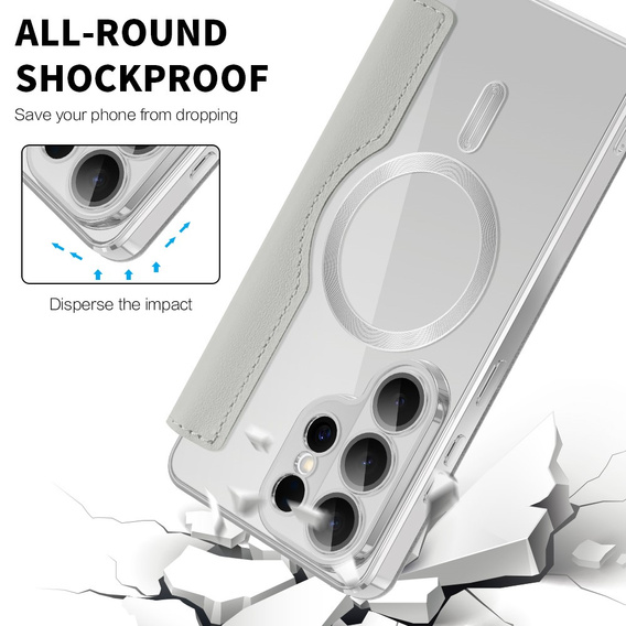 RFID pénztárca MagSafe flip tok kameravédelemmel Samsung Galaxy S26 Ultra készülékhez