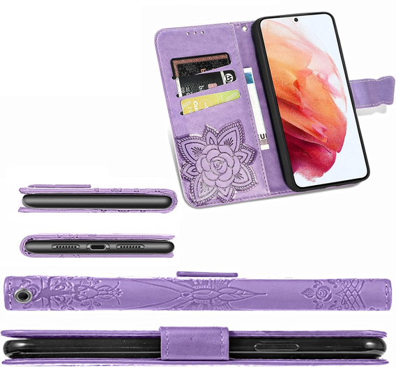 Pattintható tok a Realme 12 Pro 5G / 12 Pro+ 5G, Butterfly, lila