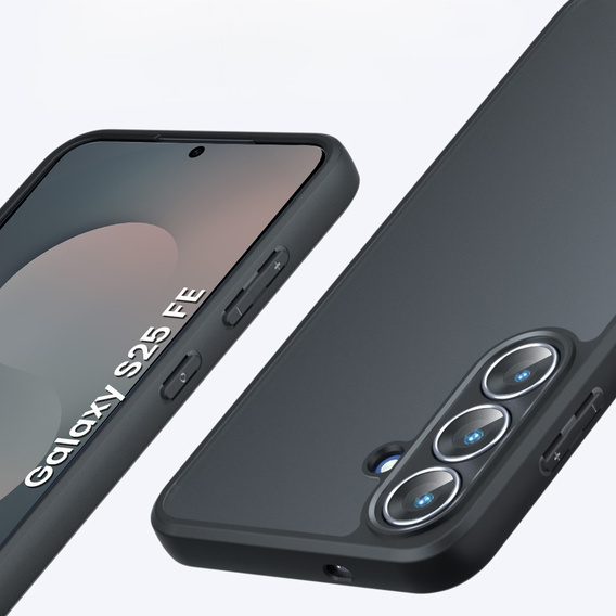 Telefontok a Samsung Galaxy S25 FE, Fusion Hybrid, átlátszó / fekete