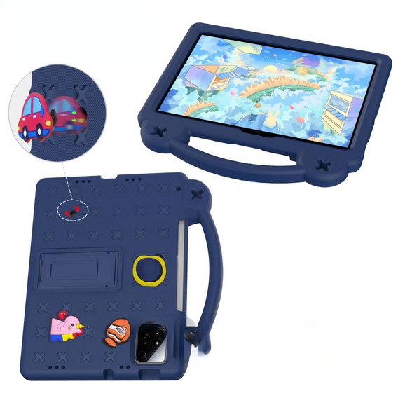 Gyermek tok Xiaomi Pad 7 / 7 Pro, Cute Patterns, állvánnyal, sötétkék