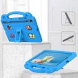 Gyermek tok Samsung Galaxy Tab S7/S8/S9, Cute Patterns, állvánnyal, kék