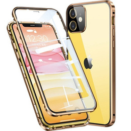 Tok iPhone 12, Magnetic Dual Glass, arany