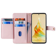 Pattintható tok a Oppo A78 4G, Wallet Zipper Pocket, rózsaszín