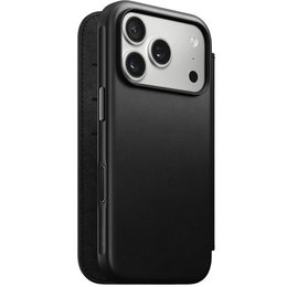 Nomad tok iPhone 17 Pro Max készülékhez, Modern bőr fólia, fekete
