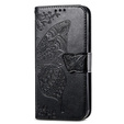 Pattintható tok a Motorola Moto G14, Butterfly, fekete
