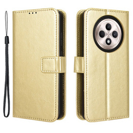 Pattintható tok a Oppo Reno 12FS / 12F, Crazy Horse Wallet, arany