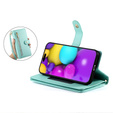 Pattintható tok a iPhone 16, Wallet Zipper Pocket, zöld