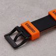 ERBORD univerzális szilikon szíj 22mm, Dual Color, narancssárga / fekete / fekete csat
