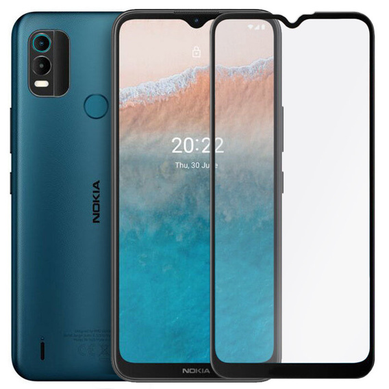 3D edzett üveg Nokia C21 Plus készülékhez, fekete