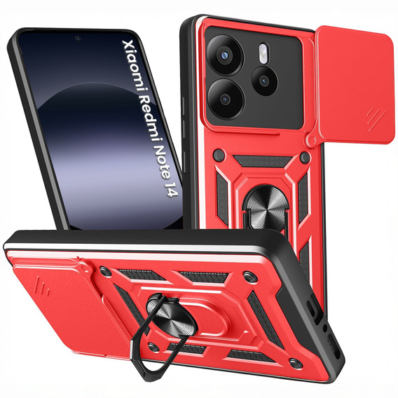 Telefontok a Xiaomi Redmi Note 14 4G, CamShield Slide, piros