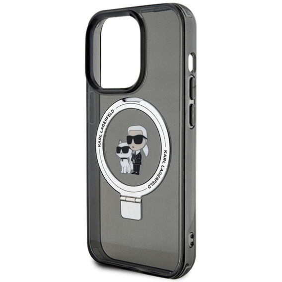 Karl Lagerfeld gyűrűtartó Karl & Choupette MagSafe tok iPhone 15 Pro készülékhez