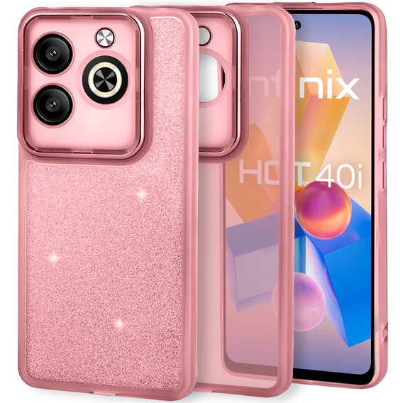 Telefontok a Infinix Hot 40i, Glittery Powder, rózsaszín