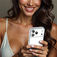 Szilikonhüvely iPhone 17 Pro Max készülékhez, kemény hátlappal, átlátszó