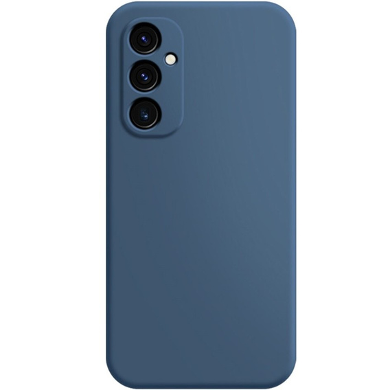 A tok Samsung Galaxy A54 5G, Silicone Lite, sötétkék + 9H üveg