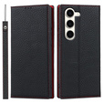 Bőr tok a Samsung Galaxy S23, ERBORD Grain Leather, fekete