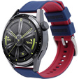 ERBORD univerzális szilikon szíj 22mm, Dual Color, szürke / fekete / fekete csat