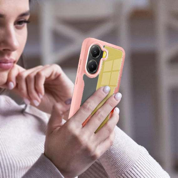 Tok Xiaomi Poco X7 Pro 5G készülékhez, Shockproof, fóliával, rózsaszín