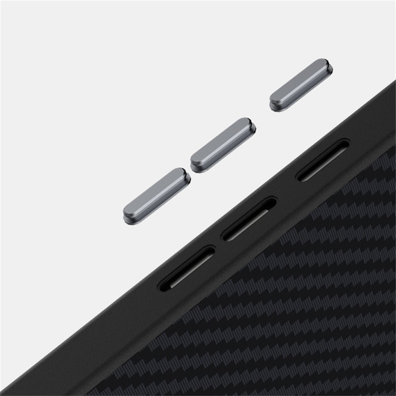 Tok Google Pixel 10 / 10 Pro, ABEEL, MagSafe tok, karbon textúrával, fekete