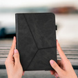 Tok Samsung Galaxy Tab A9+, Classic, tolltartóval, fekete