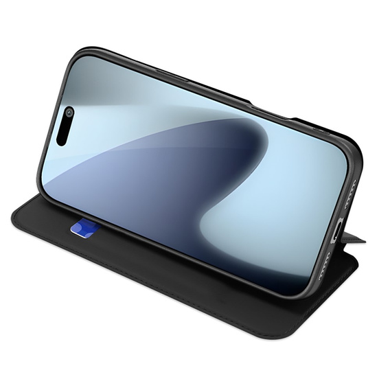 Dux Ducis tok iPhone 17 Pro Max, Skin Pro, pánttal, kártyafoglalattal, fekete