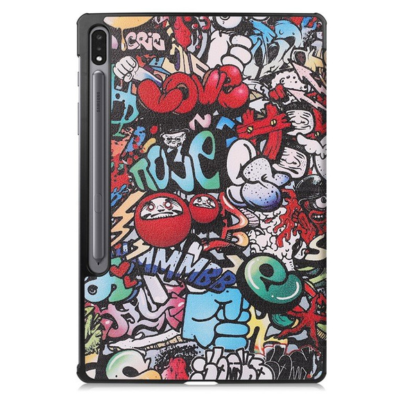 Tok Samsung Galaxy Tab S9 Plus, Smartcase, graffiti