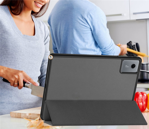 Tojás Lenovo Idea Tab 11" 2025 TB336FU TB336ZU, állvány, Smartcase tolltartóval, szürke színű