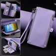 Pattintható tok a Xiaomi Redmi 14C / Xiaomi Poco C75, Wallet Zipper Pocket, lila