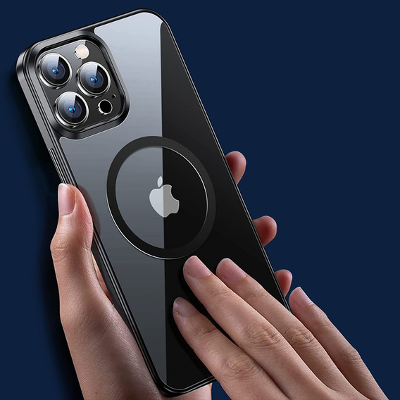 Telefontok a iPhone 14 Pro, ERBORD Hybrid MagSafe Case, fekete