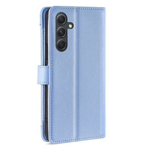 Pattintható tok a Samsung Galaxy A54 5G, Wallet Zipper Pocket, kék