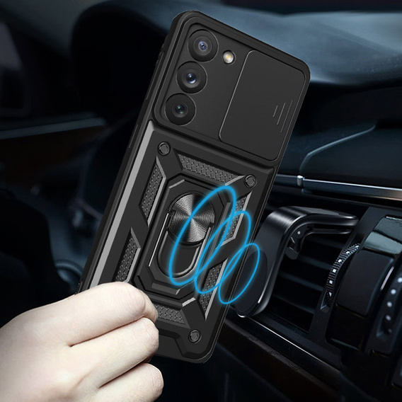 Telefontok a Samsung Galaxy S23, CamShield Slide, fekete