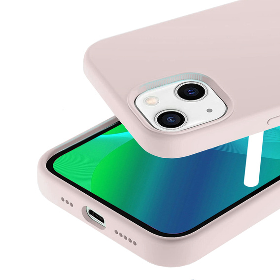 Telefontok a iPhone 14, Silicone Lite, rózsaszín