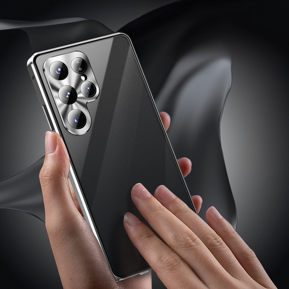 Tojás Samsung Galaxy S25 Ultra, Privacy Dual Glass, ezüst