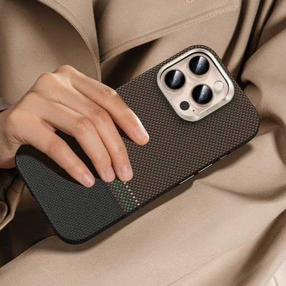 BENKS Kevlar Magnetic Armor Pro Prestige 600D Y066 tok MagSafe-hez, aktív gombbal, iPhone 16 Pro Max-hoz