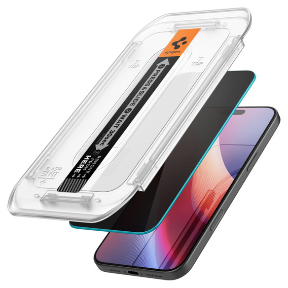 Spigen Privacy edzett üveg iPhone 17 Pro Max / 16 Pro Max készülékhez, Glas.TR Privacy (2 db)