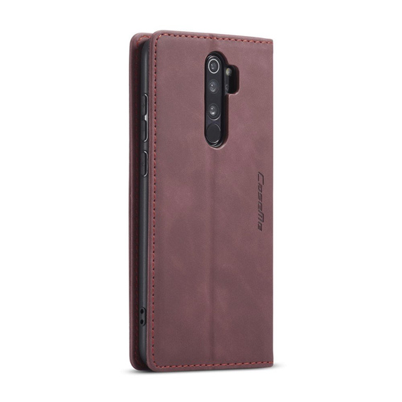 CASEME tok Xiaomi Redmi Note 8 Pro, Leather Wallet Case, piros