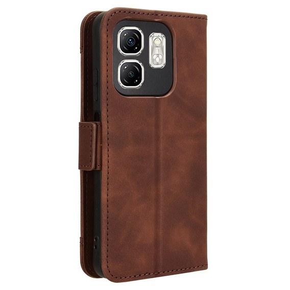 Pattintható tok a Infinix Hot 50i 4G, Card Slot, barna