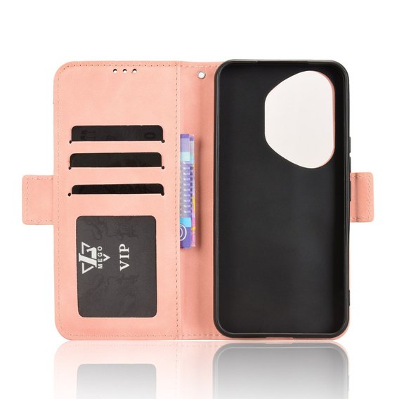 Pattintható tok a Honor 400 Pro 5G, Card Slot, rózsaszín