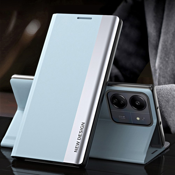 Pattintható tok a Xiaomi Redmi 13C / Poco C65, Side Magnetic, kék
