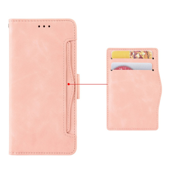 Pattintható tok a Realme 14 Pro 5G, Card Slot, rózsaszín